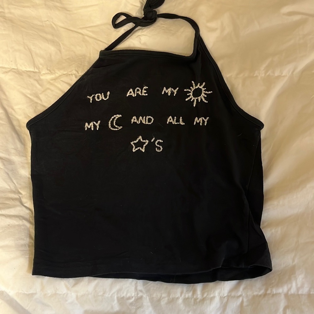 Brandy Melville You are my sun, my moon, and all my stars halter tank
